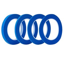 4 Rolls Fine Line Tape Blue , Fineline Masking Tape in 1/16, 1/8, Blue