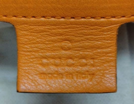 GUCCI Micro Guccissima Tote Bag Leather Orange B condition thumbnail 4