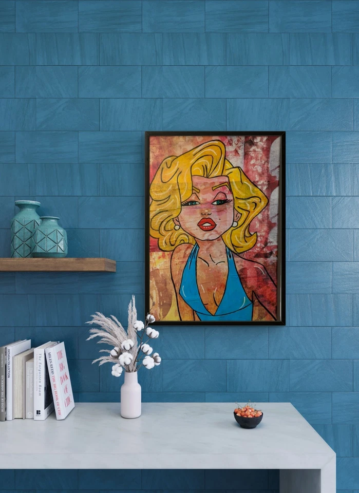 Medios mixtos Marilyn Monroe 12x16x1 ÚNICOS EN SU CLASE Foto 4 de 4