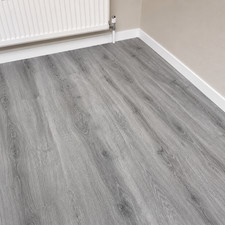 LVT Luxury Click Vinyl Flooring 100% Waterproof Bathroom Grey Planks Oak