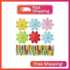 144 Pieces Flowers Drink Umbrellas Cocktail Picks, Multi Color Parasol Toothpick