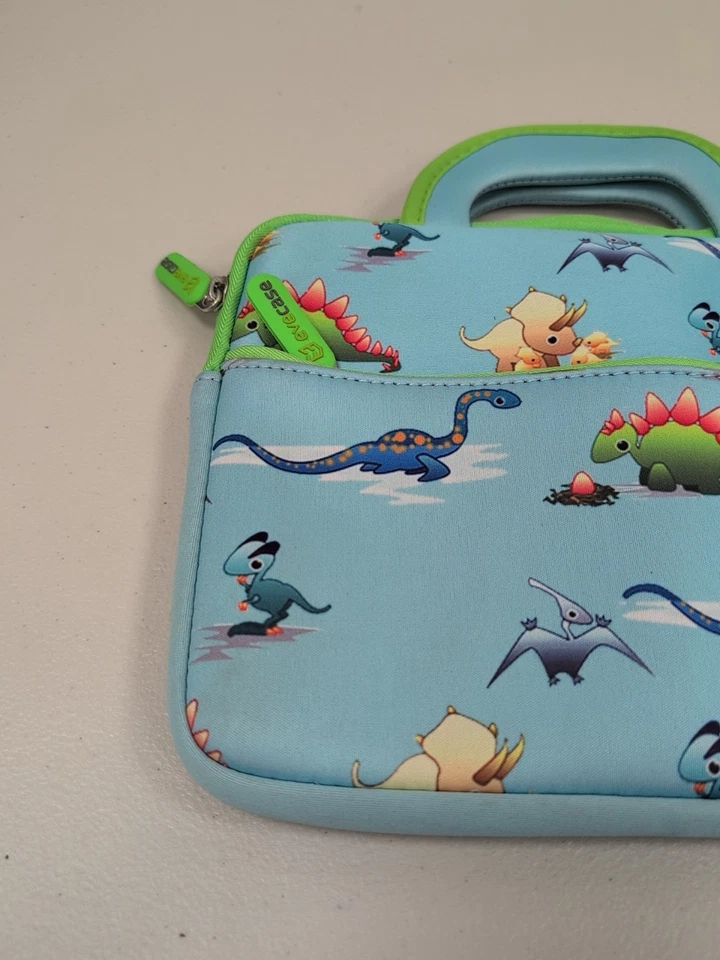 Funda para Tableta Evecase Azul Dinosaurio Neopreno con Asa Tableta 5"-8" Foto 2 de 4