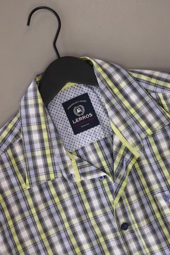 ✅ Lerros camicetta per uomo taglia 54, XL a quadri verde di cotone ✅ - Foto 3 di 8