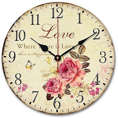 Usmile 12 inch Wall Clock Silent Non Ticking Vintage Large Sing for Love 