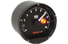 Koso North America TNT-01R Tachometer - Black Casing/Black Face Motorcycle
