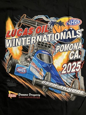 NHRA DRAG RACING OFFICAL 2025 WINTER NATIONALS blk  EVENT T SHIRT  SIZE 3X