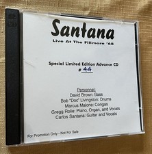 SANTANA Live At The Fillmore 68 Special Limited Edition Advance CD #44 RARE OOP