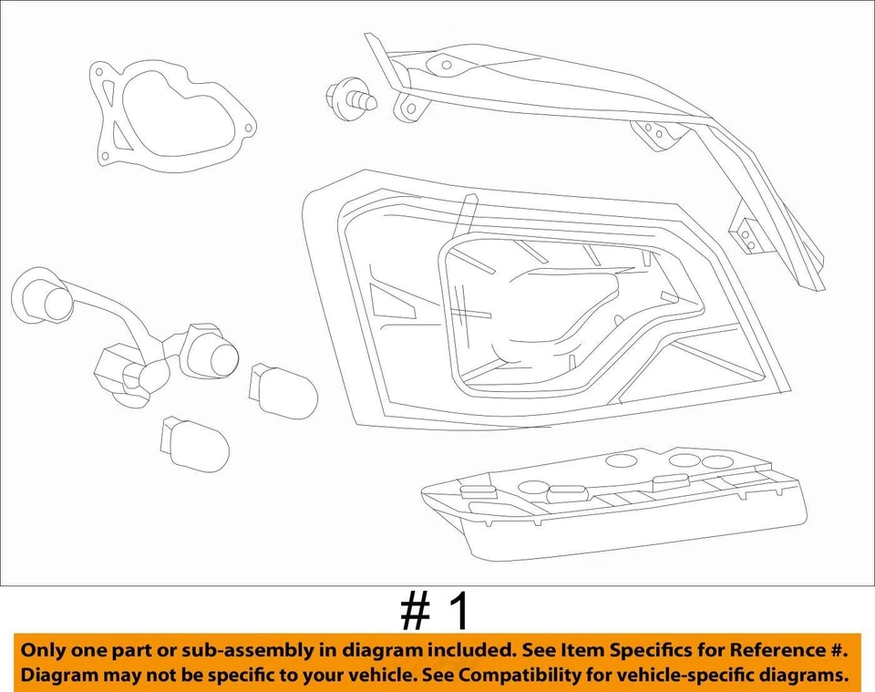 Lanterna traseira esquerda do driver quarto de painel montado se encaixa 14-20 IMPALA 11813365 - Imagem 4 de 4
