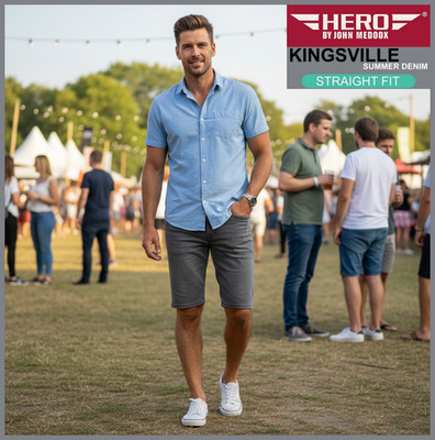 HERO KINGSVILLE | Graphite Grey | STRAIGHT FIT | Bermuda-Hose | HERREN