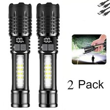 990000000 Lumen Super Bright LED Tactical Flashlight Rechargeable LED Work Light