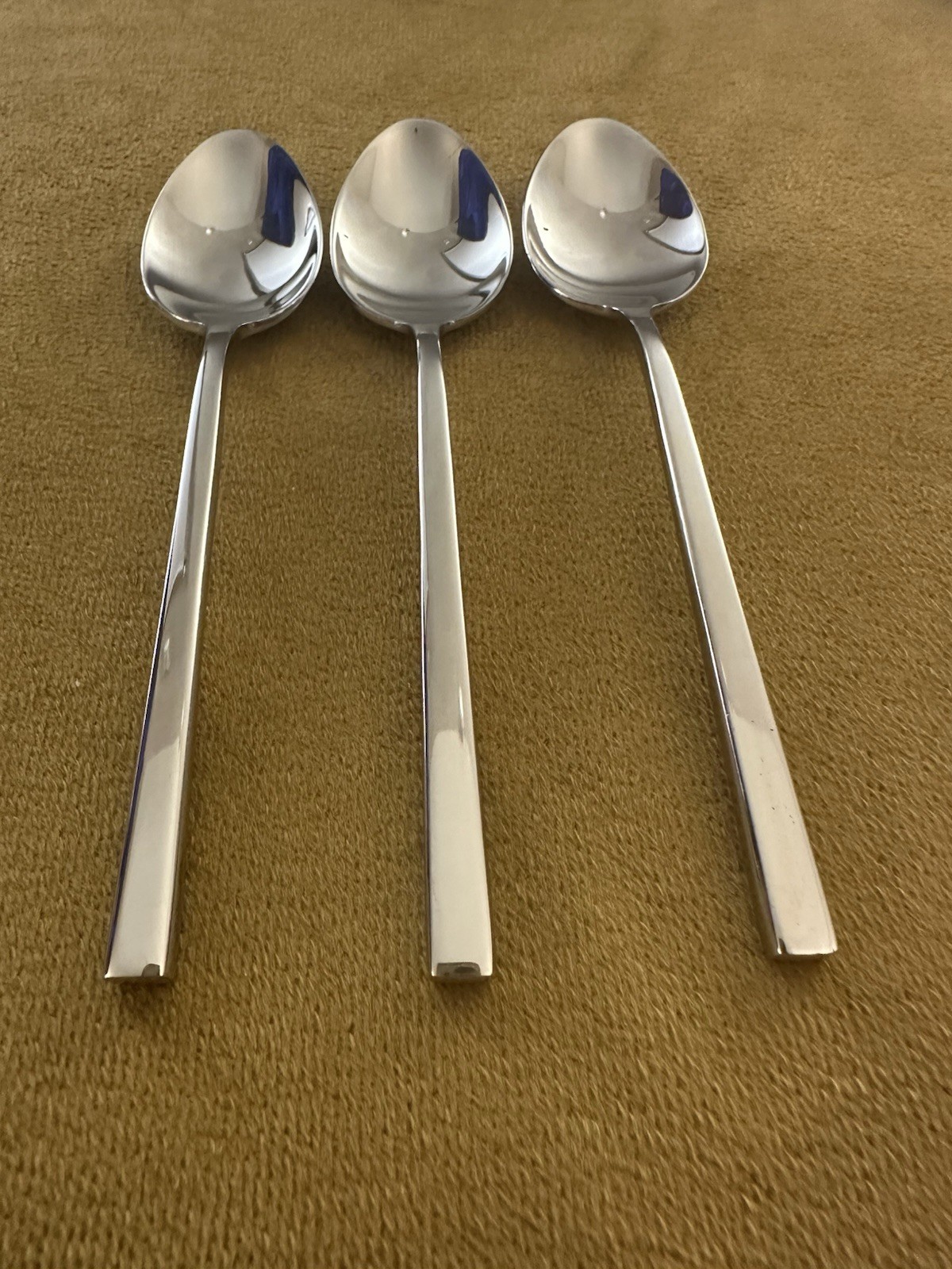 (3) TEASPOONS Cambridge Chop Conversation 18/10 Stainless **EXCELLENT**