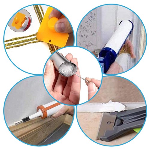 Caulking Tool Kit, 28PCS Silicone Caulking Tools(Stainless Steelhead) Caulkin... - 第 6/7 張圖片