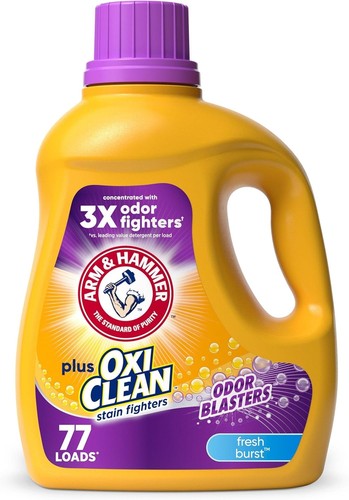 Detergente líquido para ropa 100,5 fl oz chorro de olor fresco para manchas y O... - Imagen 3 de 11