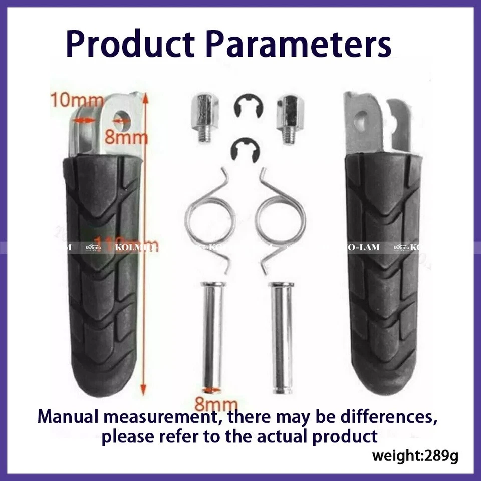 Apto para Honda VTR1000F VFR800 CBR600 F2 F3 F4 F4I CB-1 reposapiés delanteros estriberas Foto 2 de 4