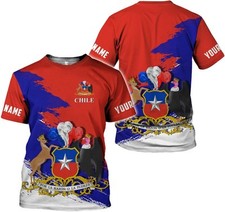 Personalized Name Chile Shirts for Men and Women, Chile Chilean Flag Pride Gift