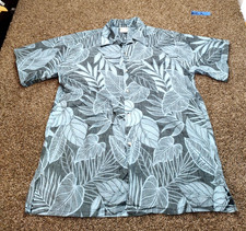 Vintage Go Barefoot Hawaiian Shirt Men’s Size Large All Over Print Made In USA