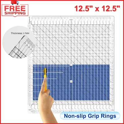 KARPOULRA Quilting Ruler- 12.5*12.5" Stripology Rulers for Quilting and Sewing Quilt Strip