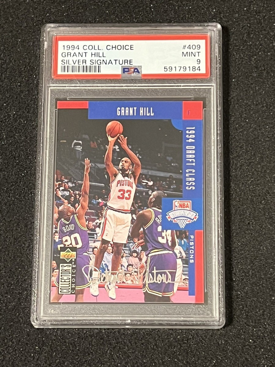 Grant Hill 1994 Collectors Choice Silver Signature Rookie PSA 9