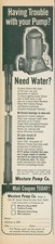 1955 Western Deep Well Turbine Pump Redwood Lined Tube Vintage Print Ad Fj1