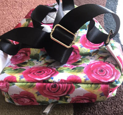 NWT Juicy Couture Rosie Mini Backpack White Multi Rose Adjustable Straps New! Juicy Couture White Multi floral ROSIE mini backpack purse  main image 2