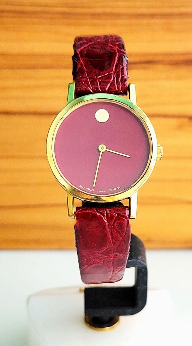MOVADO ZENITH RED MUSEUM MANUAL WIND 17JEWELS VINTAGE LADIES MOVADO ZENITH RED MUSEUM MANUAL WIND 17JEWELS VINTAGE LADIES