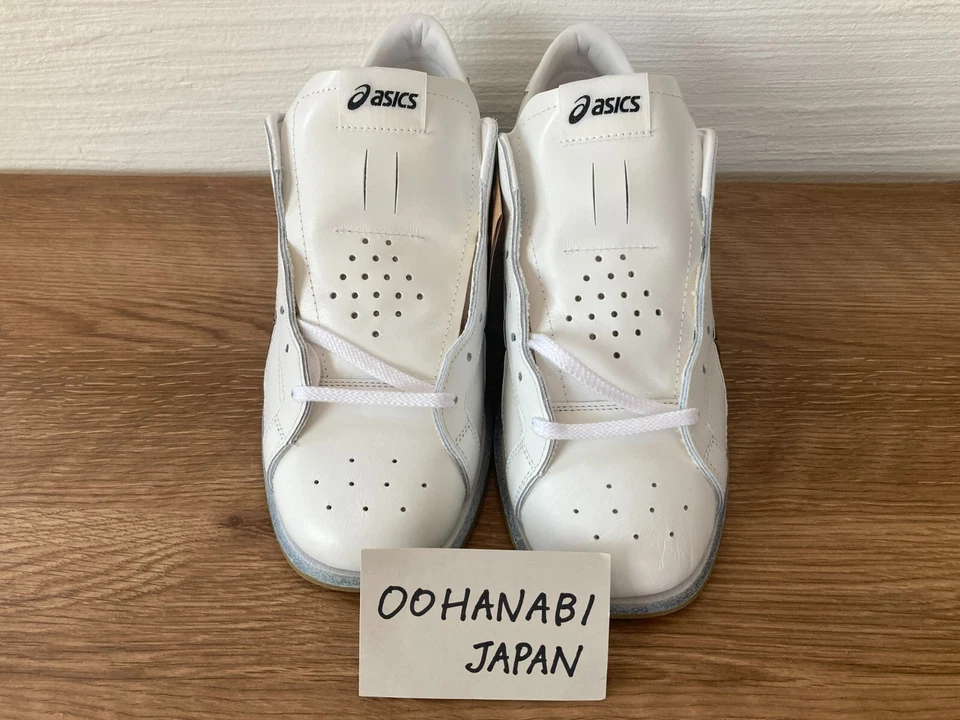 Zapatos de Levantamiento de Pesas ASICS 1163A006-100 Blanco/NEGRO Cuero Liso 2E Nuevos Envío Gratis Foto 2 de 4