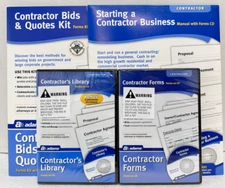 NEW Adams Contractor Business Forms BUNDLE (Bids, Quotes, Library & Forms)