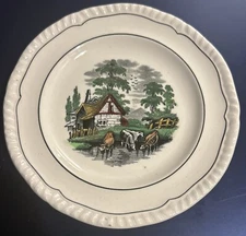Copeland Spode Gadroon Rural Saucer Butter Plate England Back Mark EUC 5.5”