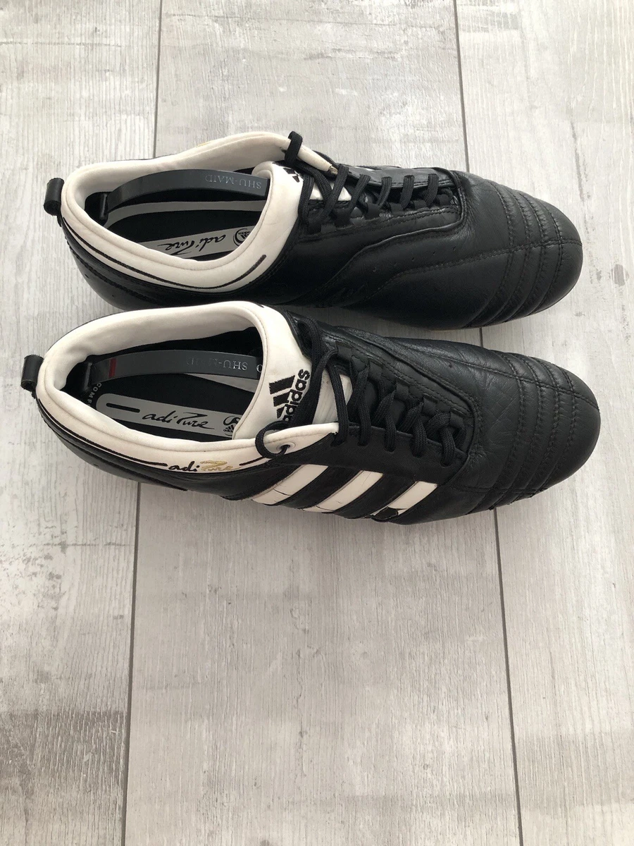 Botines de f tbol profesional Adidas Adipure 2 FG blancos negros US8 1 2 UK8 EUR