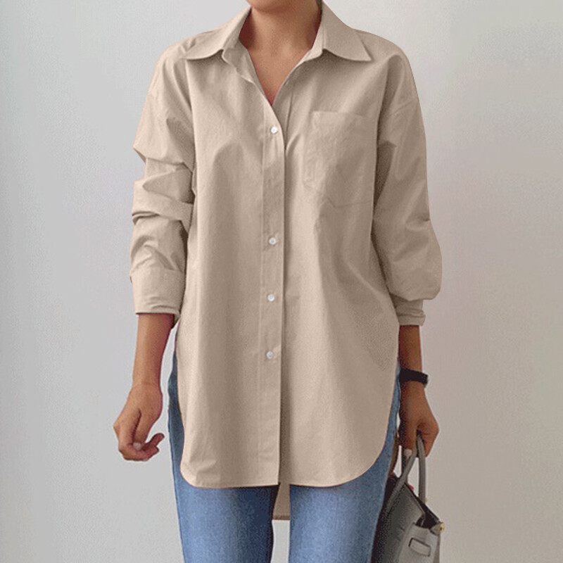 売れ筋商品|||ホフマン コペンハーゲン シャツ レディース トップス EXCLUSIVE - Blouse - off white ZANZEA Women Long Sleeve Collared Button Down Shirt Solid