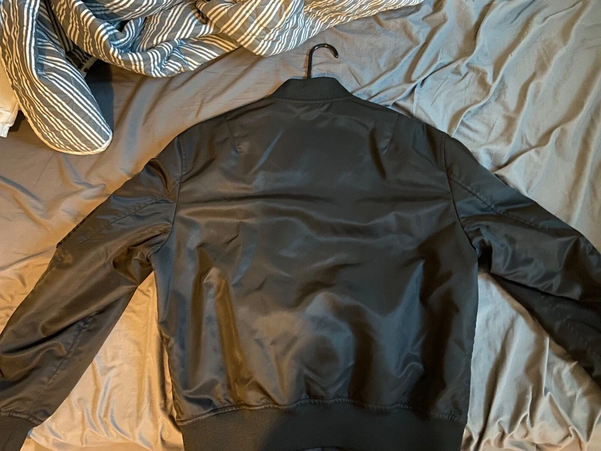 AUTHENTIC VALENTINO black nylon bomber jacket, size 44, new w/out tag