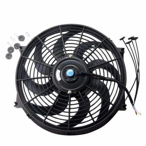 1x 14'' inch Universal Electric Radiator Engine Slim Push Cooling Fan 12 Volts - Picture 2 of 10