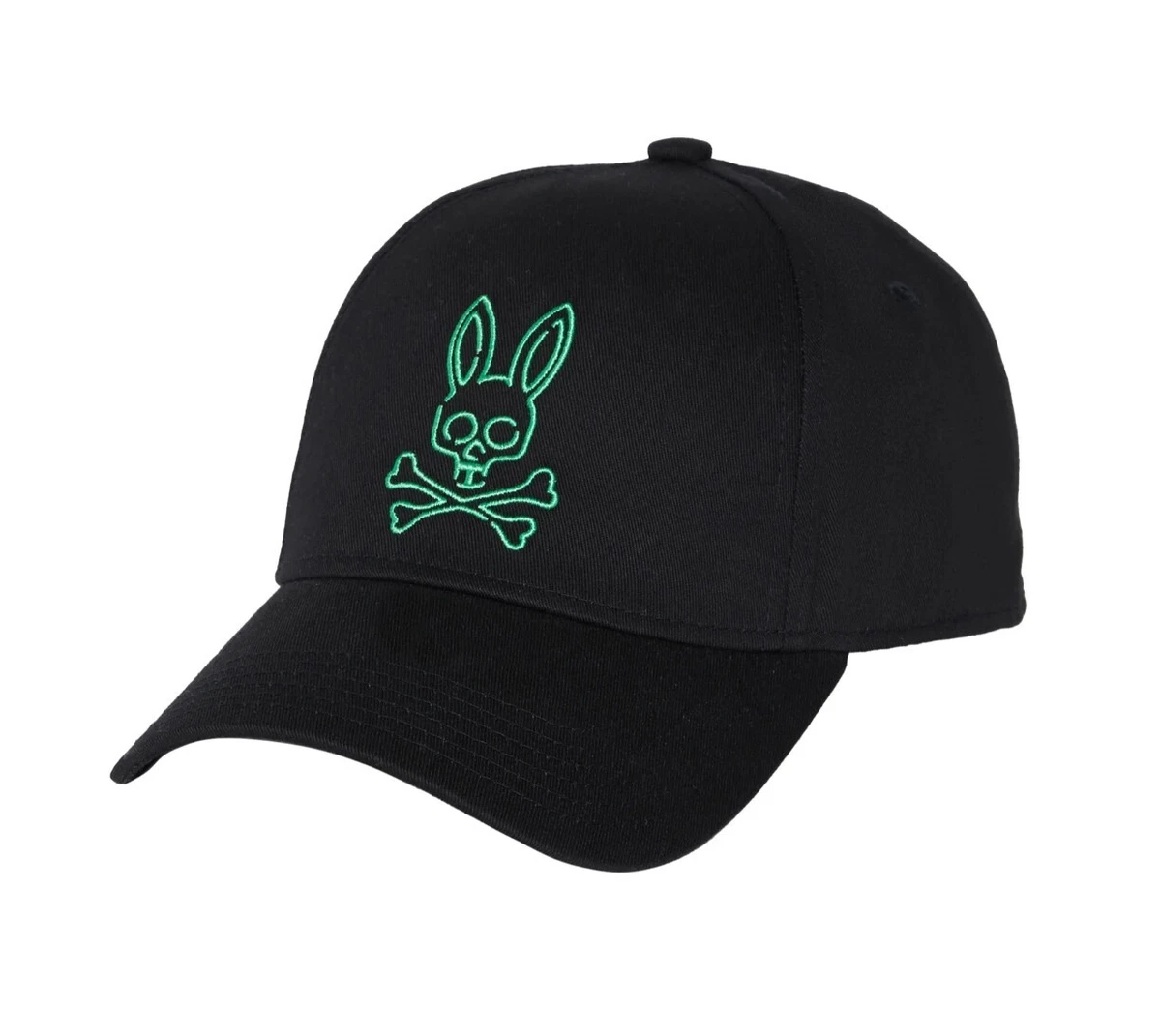 Psycho Bunny Men's Black Flavin Embroidered Bunny Baseball Cap | eBay
