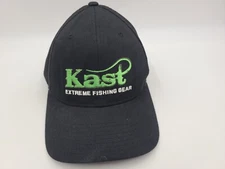 Kast Extreme Fishing Gear Mesh Trucker Flex Fitted L-XL Hat Cap Men Women Black
