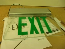 Exit Sign Green LED with Mounting Canopy *FREE SHIPPING*