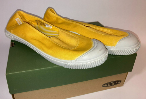 Keen Women's Size 9 Santiago Gore Slip-On Canvas Hope Yellow Flats Keds Style - Picture 1 of 6