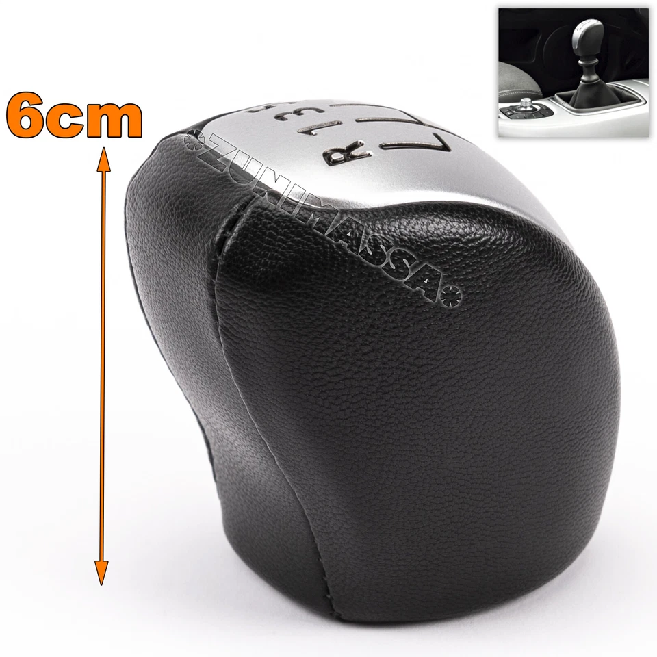 para RENAULT LAGUNA 3 III DT CUERO PALANCA DE CAMBIO 6 VELOCIDADES PERILLA POMO - Imagen 2 de 3