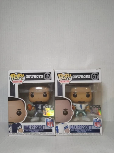 Funko POP Dak Prescott Dallas Cowboys Blue Jersey NFL Vinyl Figure #67 *DAMAGE*
