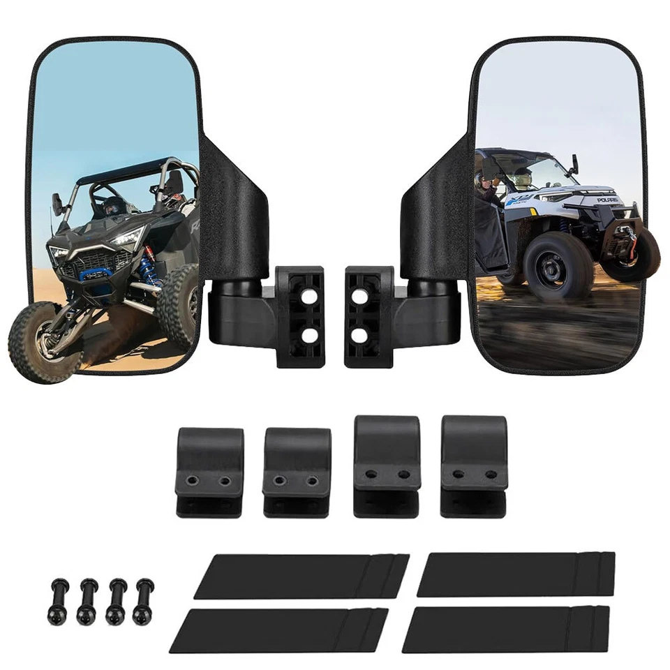 Espejos retrovisores laterales plegables para Kawasaki Mule 600 610 Mule SX de 1,75" - 2" Foto 3 de 4