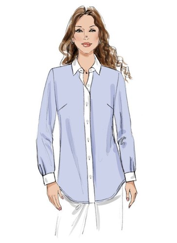 Butterick SEWING PATTERN B7010 Misses' Shirts Sizes 8-16 Or 14-22 - Picture 5 of 7