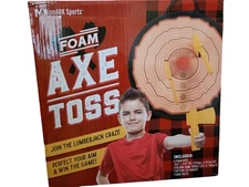 Foam Axe Throwing Toss Indoor Game Includes 2 Lightweight Axes & Target Tomahawk
