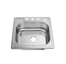 Glacier Bay 25 in. Drop-in Single Bowl 22 Gauge Stainless Steel Kitchen Sink