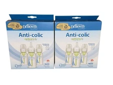 Dr. Brown's Options+ Narrow Baby Bottle Level 1 4oz (6) Anti-Colic Pump NEW