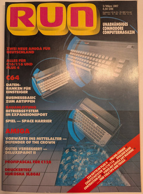 RUN - unabhängiges Commodore Magazin | Ausgabe 3 März 1986 | Commodore 16 64 128