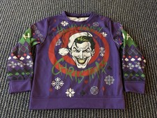 Joker DC Sweater Youth Kids Large Ugly Xmas Christmas Holiday Batman