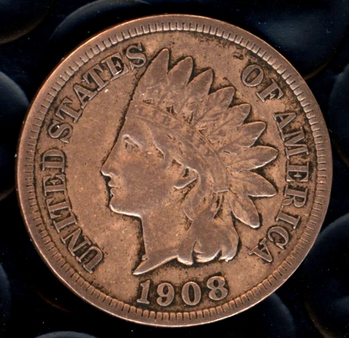 1908-S INDIAN HEAD CENT - FINE/VERY FINE - Hard to find ~ KEY DATE