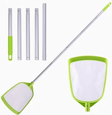 Pool Skimmer Net- Total Length 72 Inches Ultral Fine Mesh Rake with Pole,Accesso