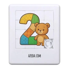 'Number 2 Birthday Bear' Sliding Puzzle (PZ00040293)