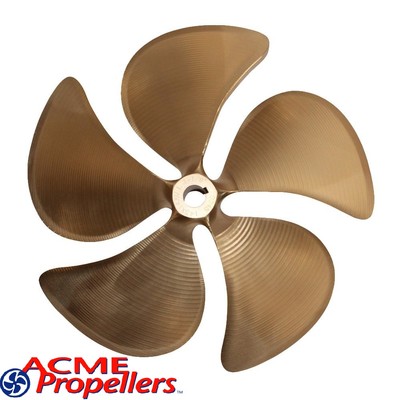 Acme 13 x 12 Inboard Propeller Left Hand Nibral Cupped 1 1/8'' Bore 5 Blade 