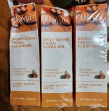 3 X  Hoygi Rose Water Turmeric Kojic Foam Brightening Facial Cleanser 100ML